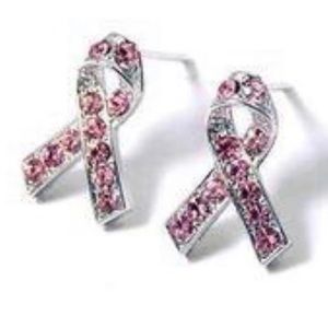 Pink Ribbon Studs